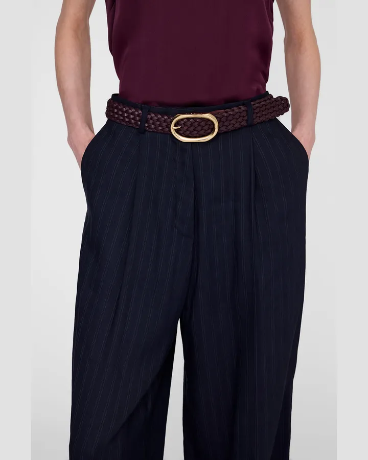 Pinstripe Pleated Trouser — Maison Otto