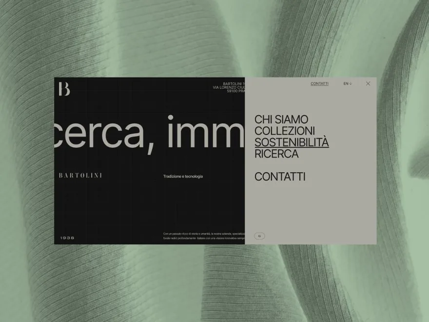 Storefront preview of Bartolini