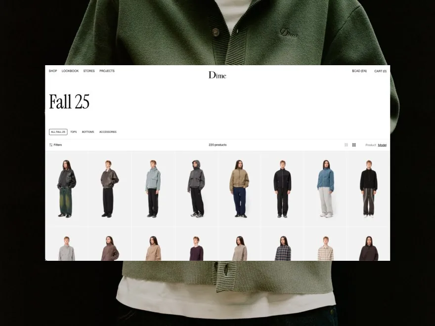 Storefront preview of Dime MTL