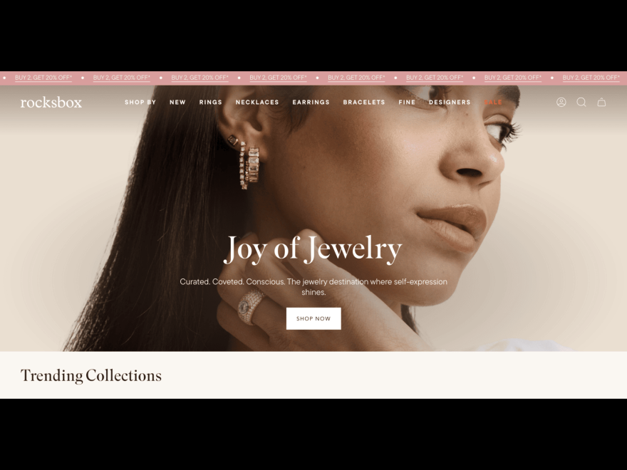 Storefront preview of Rocksbox