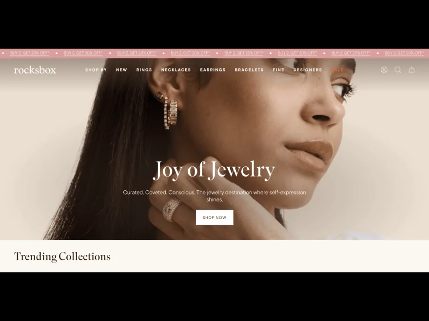 Storefront preview of Rocksbox